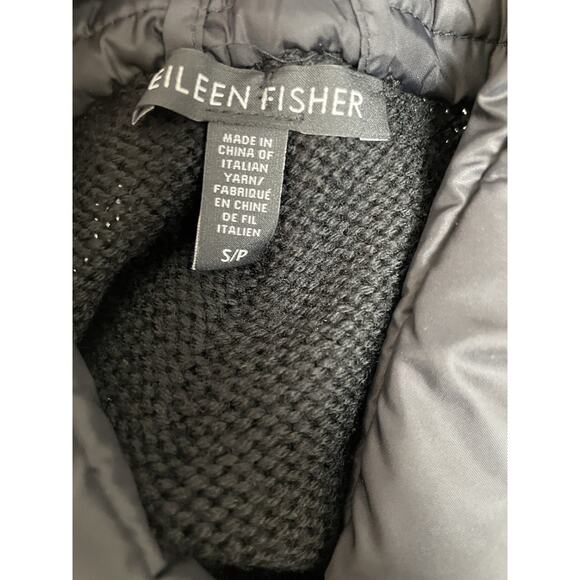 Eileen Fisher Vest Zip Front Stretch Knit High Neck Wool Nylon - Picture 9 of 10